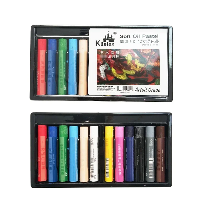 

12 Colors Soft Oil Professional Graffiti Painting Crayon Drawing Pen Art Non-toxic Professional Drawing Art Supplies