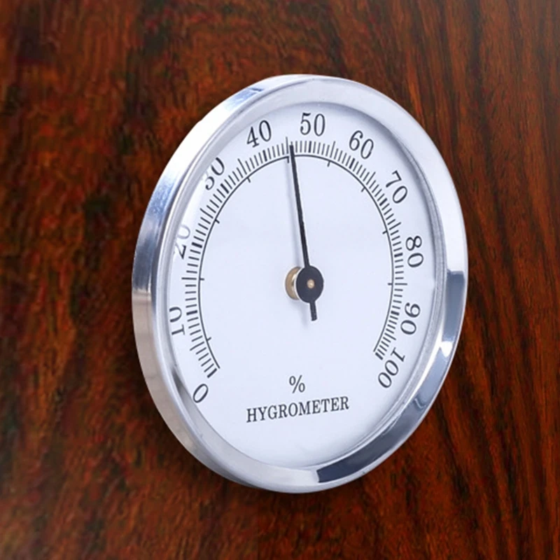 Cigar Hygrometer, Precision Round Pointer Hygrometer for Cigar Box, Cigar Cabinet, Cigar Humidor Hygrometer