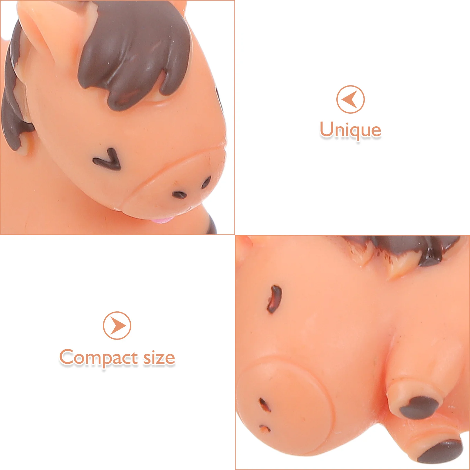 8Pcs Mini Resin Horse Sculpture Creative Small Horse Ornament Desktop Home Decor Farm Animal Decoration Sculpture