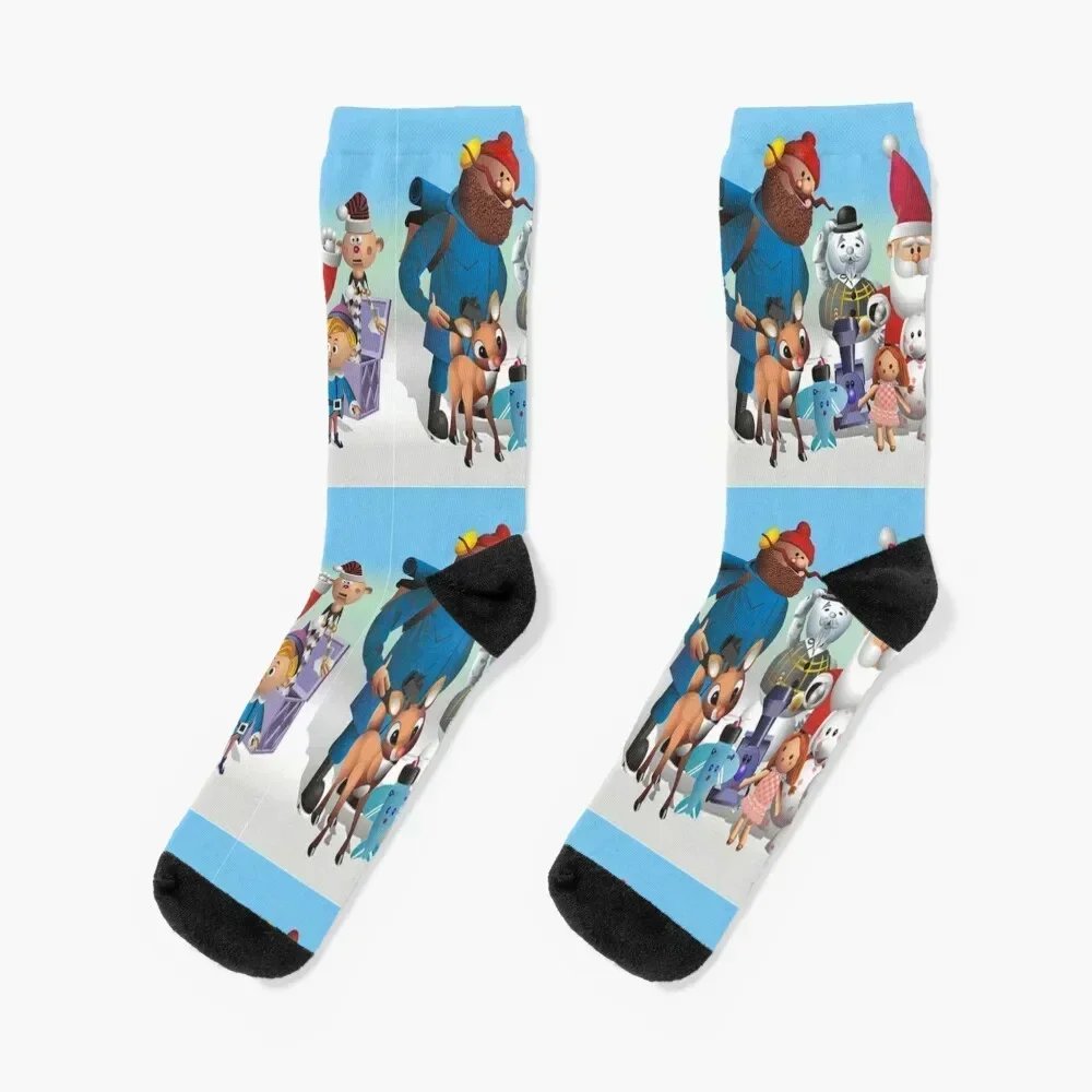 Rudolph and Friends | DreamscapesbyTeresa Socks Argentina funny gifts Socks Women Men's