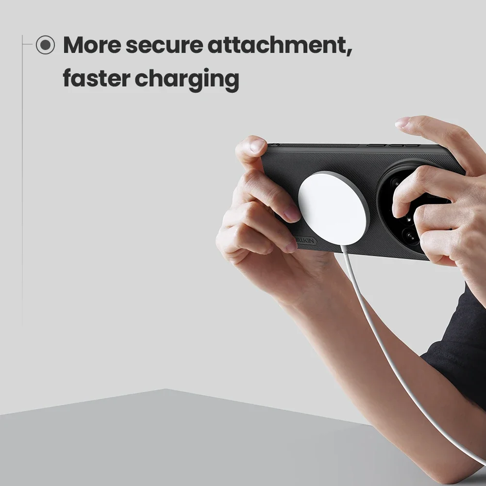 Para Xiaomi Mi 15 Ultra 5G funda magnética Nillkin súper esmerilada TPU borde suave y cubierta trasera de protección Ultra dura para PC