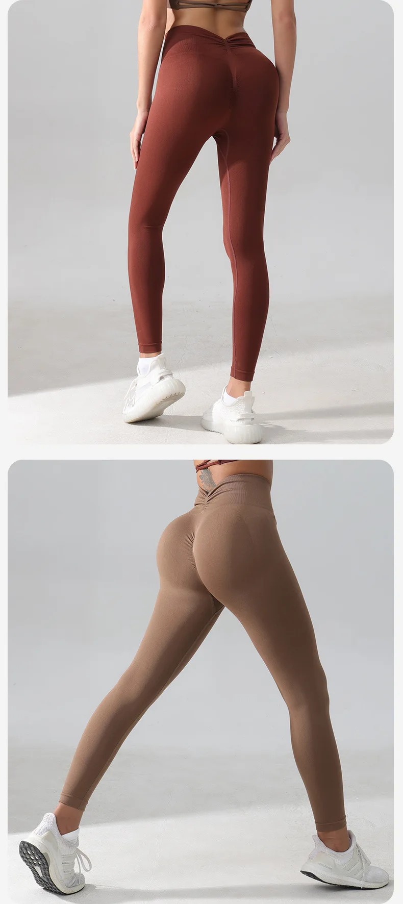 � ​ High-Waist Push-Up Yoga-Leggings, Workout-Leggings für Damen, Fahrrad-Yoga-Mode, Elastische V-Taille, Schlankmachende Sportbekleidung ​ ​ – Detail 8
