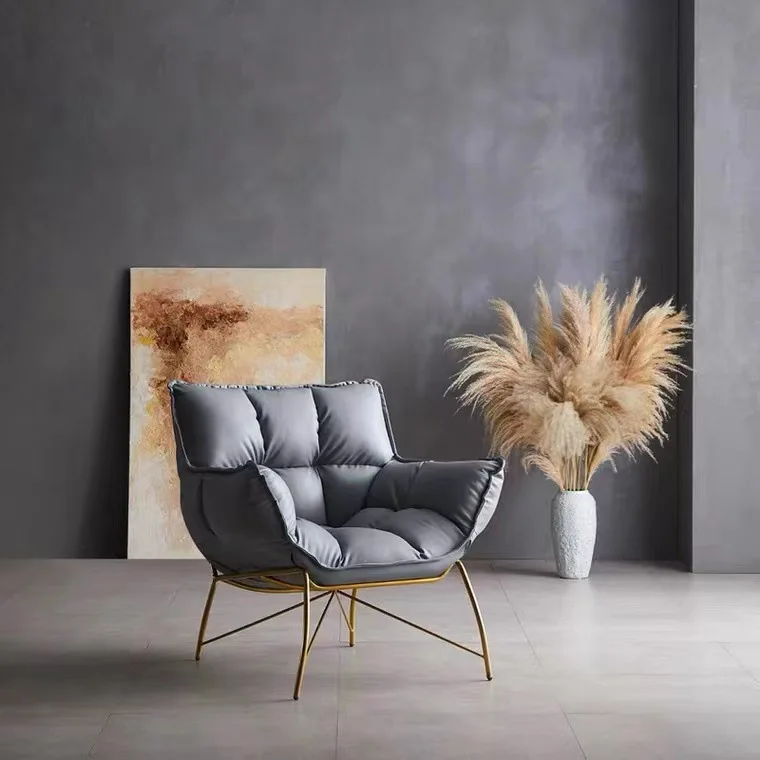 Sofá cadeira única luz luxo sala de estar varanda quarto pequeno sofá hotel cadeira lazer internet celebridade pequeno apartamento