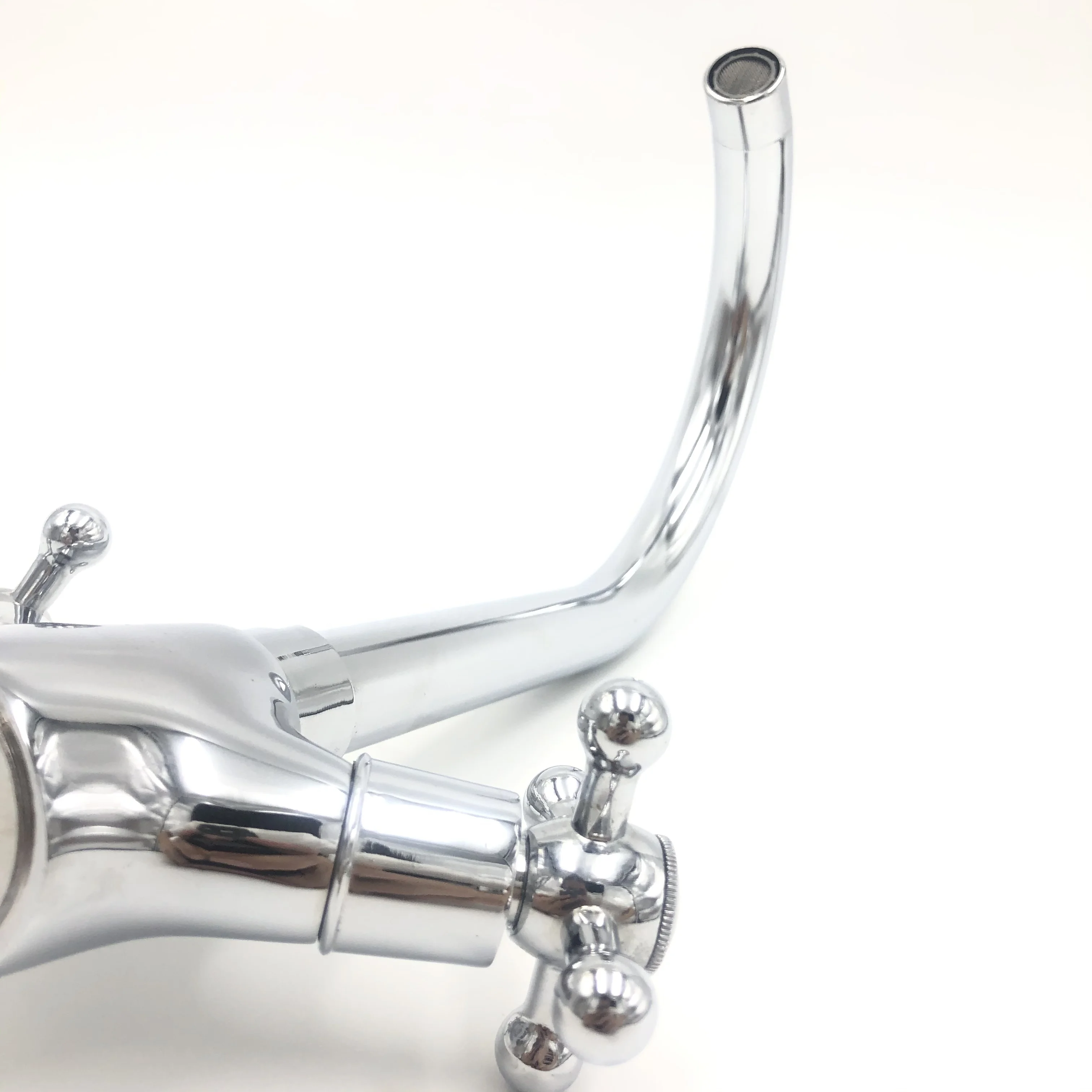 Modern Design Dual Handle Kitchen Faucet Brass Sink Mixer with Ceramic Valve Core