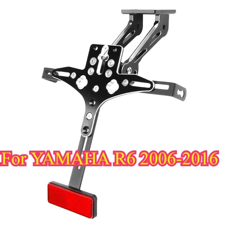 

Motorcycle Rear License Plate Bracket Holder Rear Fender Eliminator with Signal Light Adjustable for YAMAHA R6 R 6 2006-2016