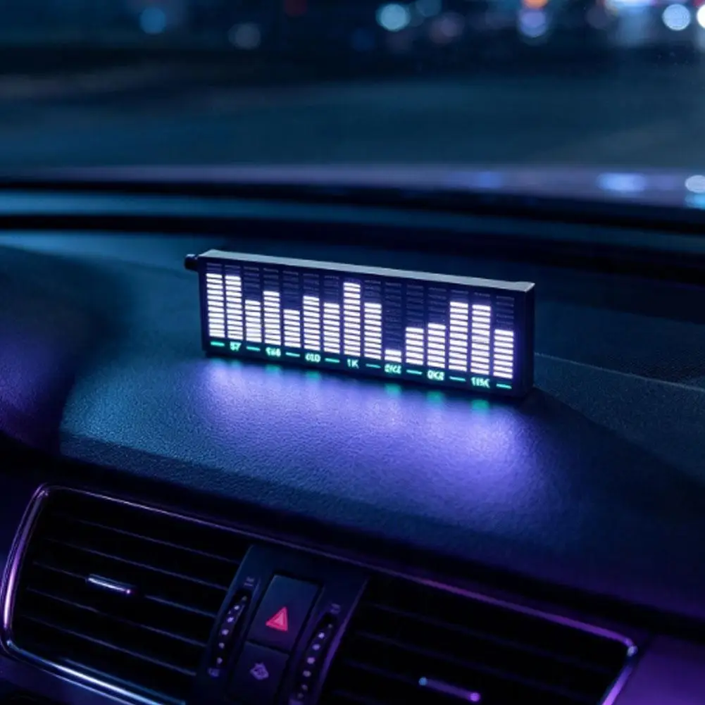 Multi‑Mode Voice Control Music Spectrum LED Audio Spectrum Display Pickup Ambiance Light Audio Level Indicator VU Meter Lamp