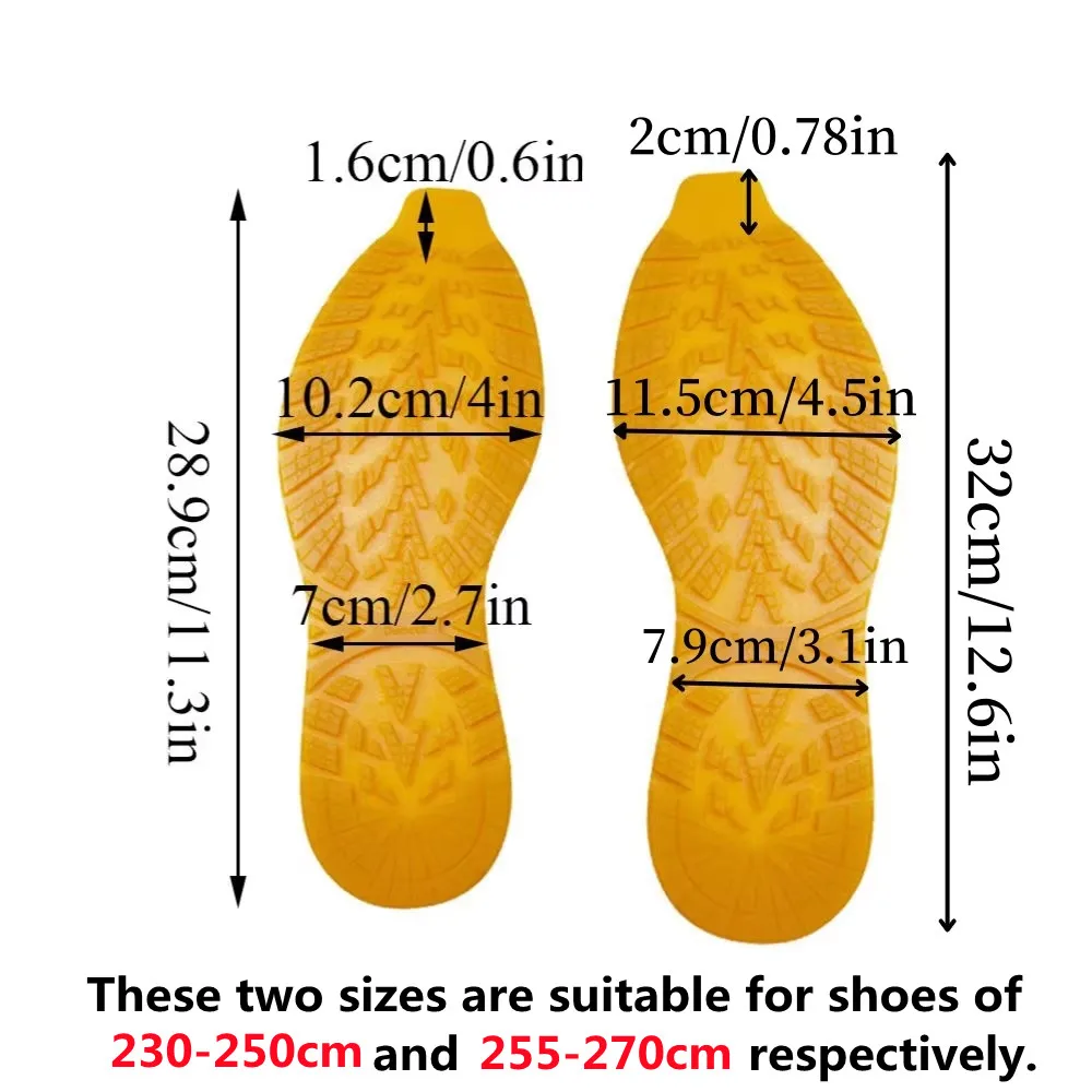 1Pair Non-Slip Rubber Shoe Soles For Sneakers Wear-resistant Repair Outsole Thick Flexible Shoes Pads Replaceable Sole Stickers