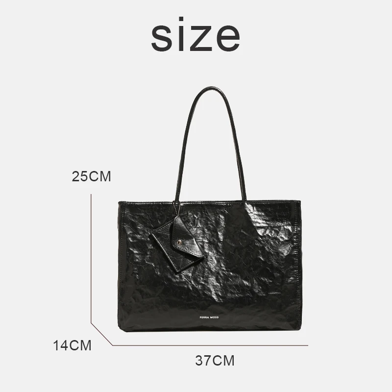 England Style Tote Bags For Women Luxury Designer Handbags Purses 2024 New In PU Oil Wax Skin Wrinkles Letter Underarm Shoulder