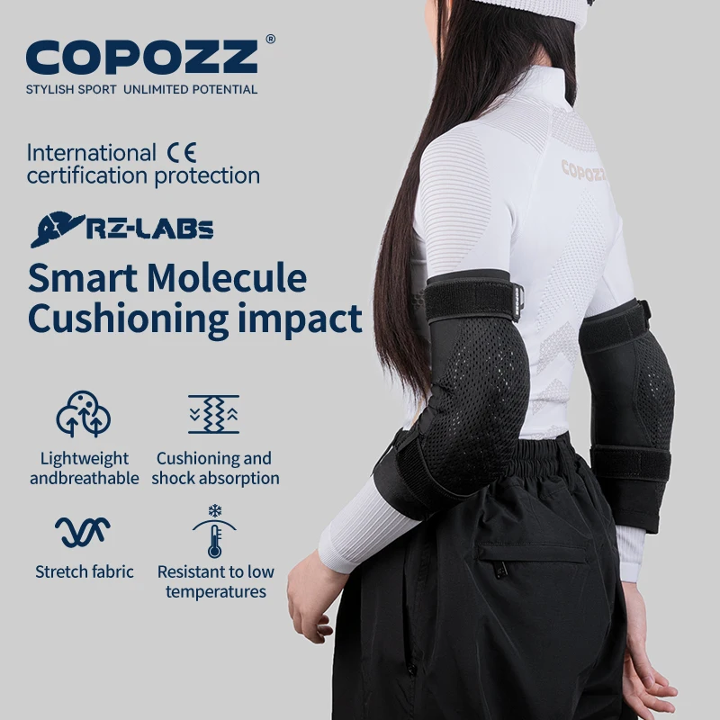 

COPOZZ RZLABS Low Temperature Resistant Ski Elbow Pads Motorcycle Skating Impact Protection Breathable Snowboard Elbow Protector