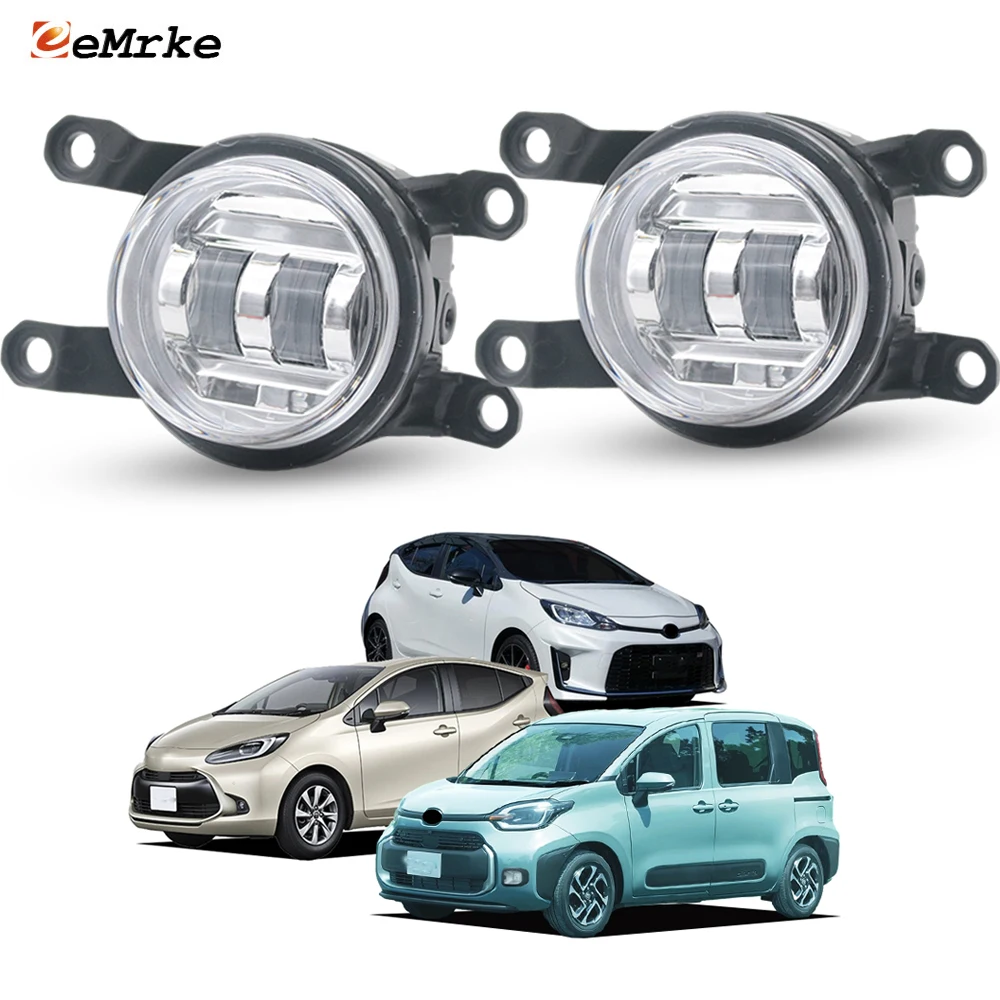 

Обновление для Toyota Aqua Sienta XP210 2023 2024 2025 Aqua GR Sport Светодиодные противотуманные фары 30 Вт Высокая мощность Замена белого или желтого DRL