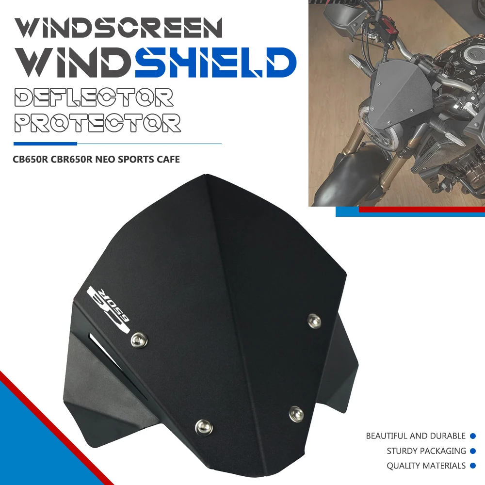 

For HONDA CBR650R 2019 CB650R Neo Sports Cafe 2020 2021 Motorcycle Sport Windshield Viser Visor Deflector WindScreen Deflectors