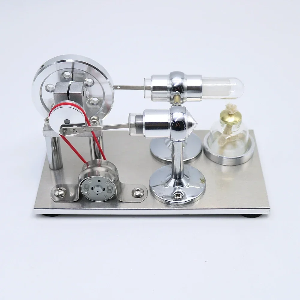 New Hot Air Stirling Engine Model Generator Motor with Light LED Steam Generator Model Hobby Birthday Gift Toys