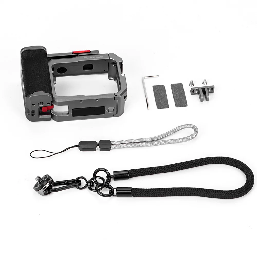 

For Insta360 Go Ultra Camera Grip Holder Portable Quick-Release Bracket Cage Grip Shutter Kit Hand Frame Aluminum Alloy Shell