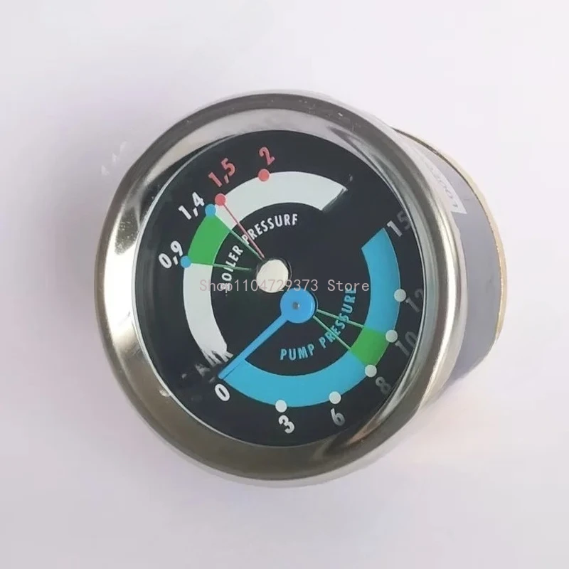 Manómetro de doble puntero universal para máquina de café, para MARZOCCO/Cerimon/BEZZERA/SAN Marco La Marzocco, 1 ud.