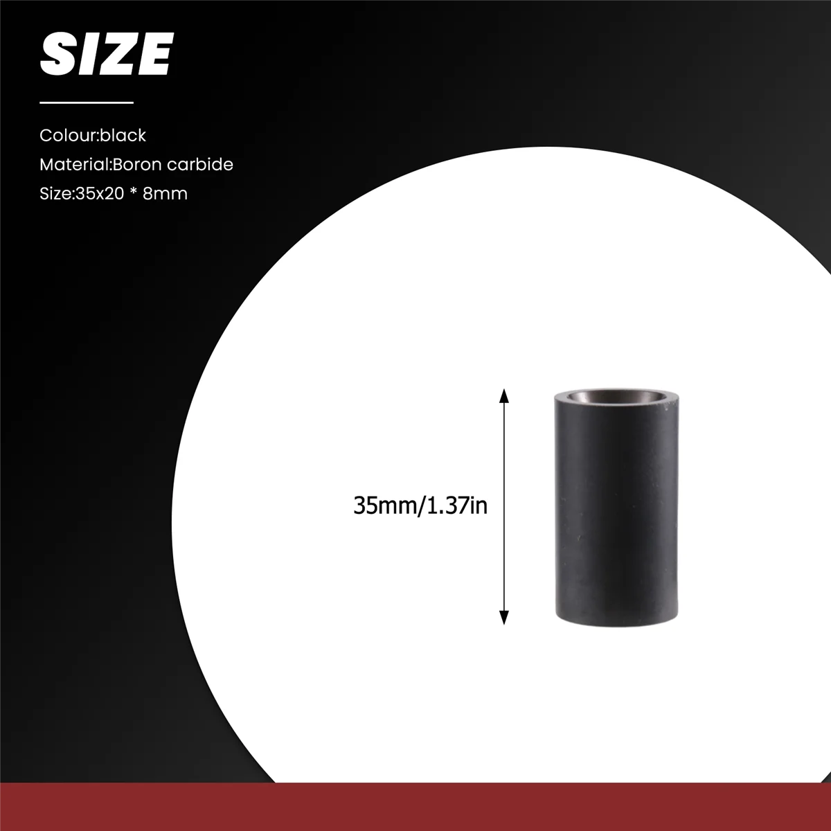 A39U Boron Carbide Sandblasting Nozzle Air Sandblaster Tip 8mm