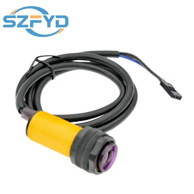 Smart Car Robot E18-D80NK Infrared Obstacle Avoidance Photoelectric Sensor Proximity Switch 3-80cm Detection Range Adjustable