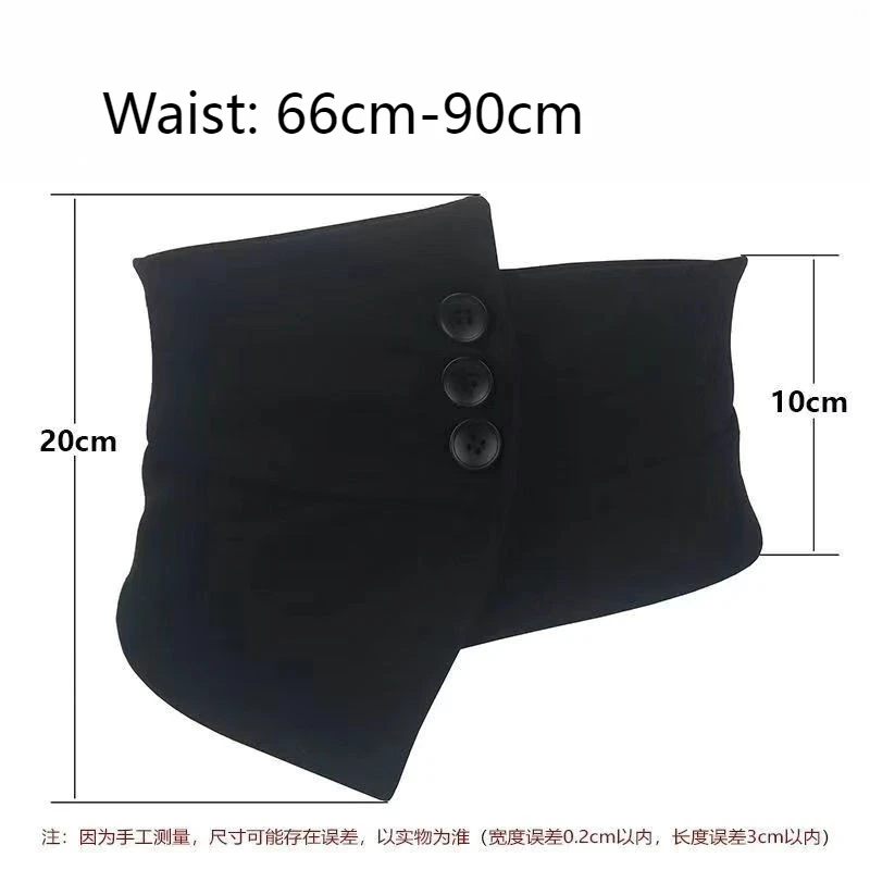 Sigillo in vita skinny nero per camicia esterna da donna Decorazione Abito elastico retrò versatile Cintura larga a vita alta