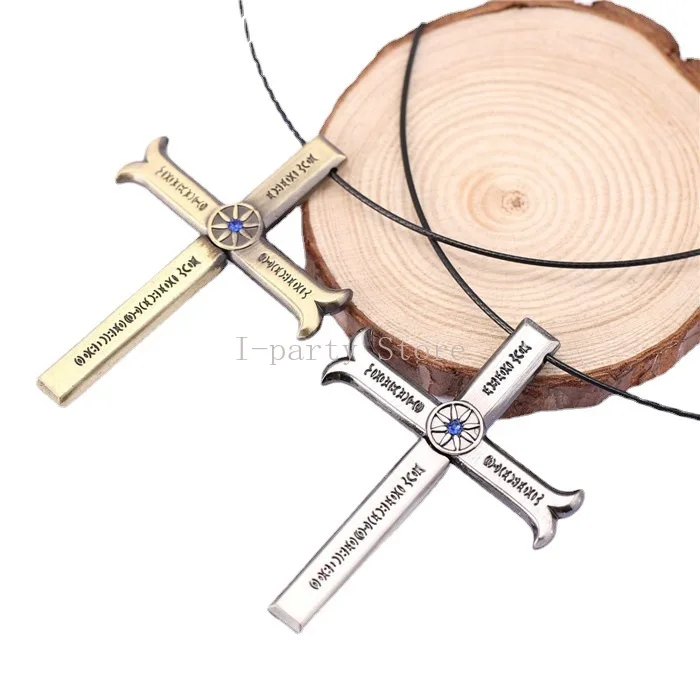 Anime Peripheral Products Same Style as Dracule Mihawk Cross Weapon Pendant Pirate King Necklace