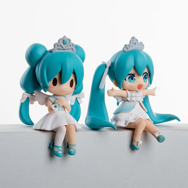 Q Mini Kawaii Prayer Pose Hug Big Eyes Хацунэ Мику Ангел Принцесса Gk Кукла Аниме Фигурка Красивые Девушки ПВХ Кукла Детские Игрушки Подарки