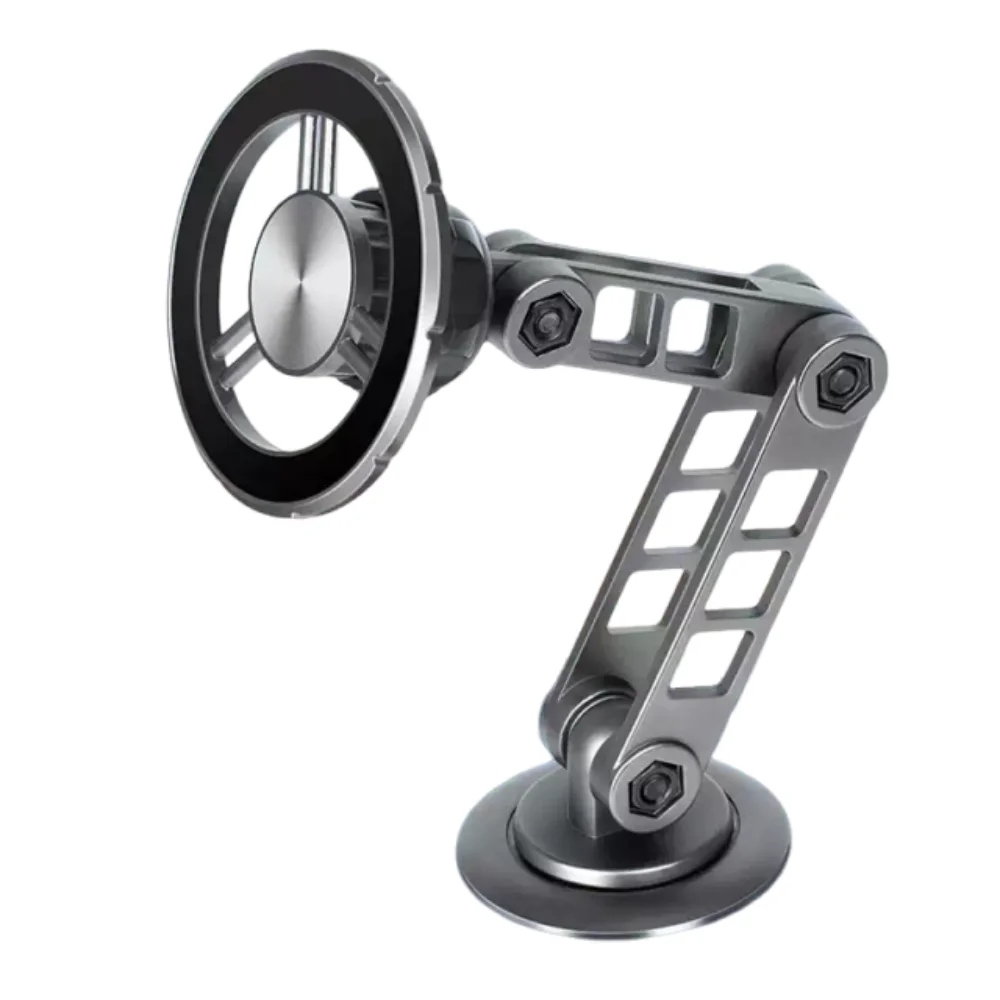 

360° Rotation Magnetic Car Phone Holder Anti-Shake Telescoping Car Cell Phone Holder Multifunctional Folding Navigation Bracket