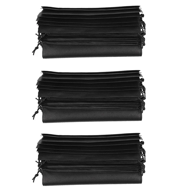 BSEVB-24 Pcs Shoes Bag, Cover Shoes Black Waterproof Anti-Dust Storage Portable Bags For Travel Sports