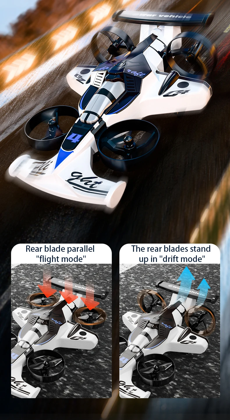 2026 2in1 Amphibious RC Car And RC Plane 2.4G Left and Right Throttle Drift Racing Fixed-wing Aircraft Drone Toys For Children