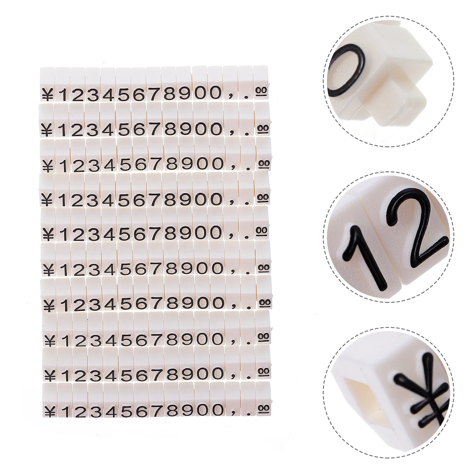 

10pcs Price Tags Plastic Commodity Price Boards Adjustable Number Display For Supermarket Mall Jewelry Store Advertising Label