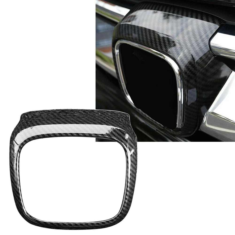 Car Front Grille Grill Logo Frame Cover Carbon Fiber ABS Decoration Trim For Honda CRV 2017 2018