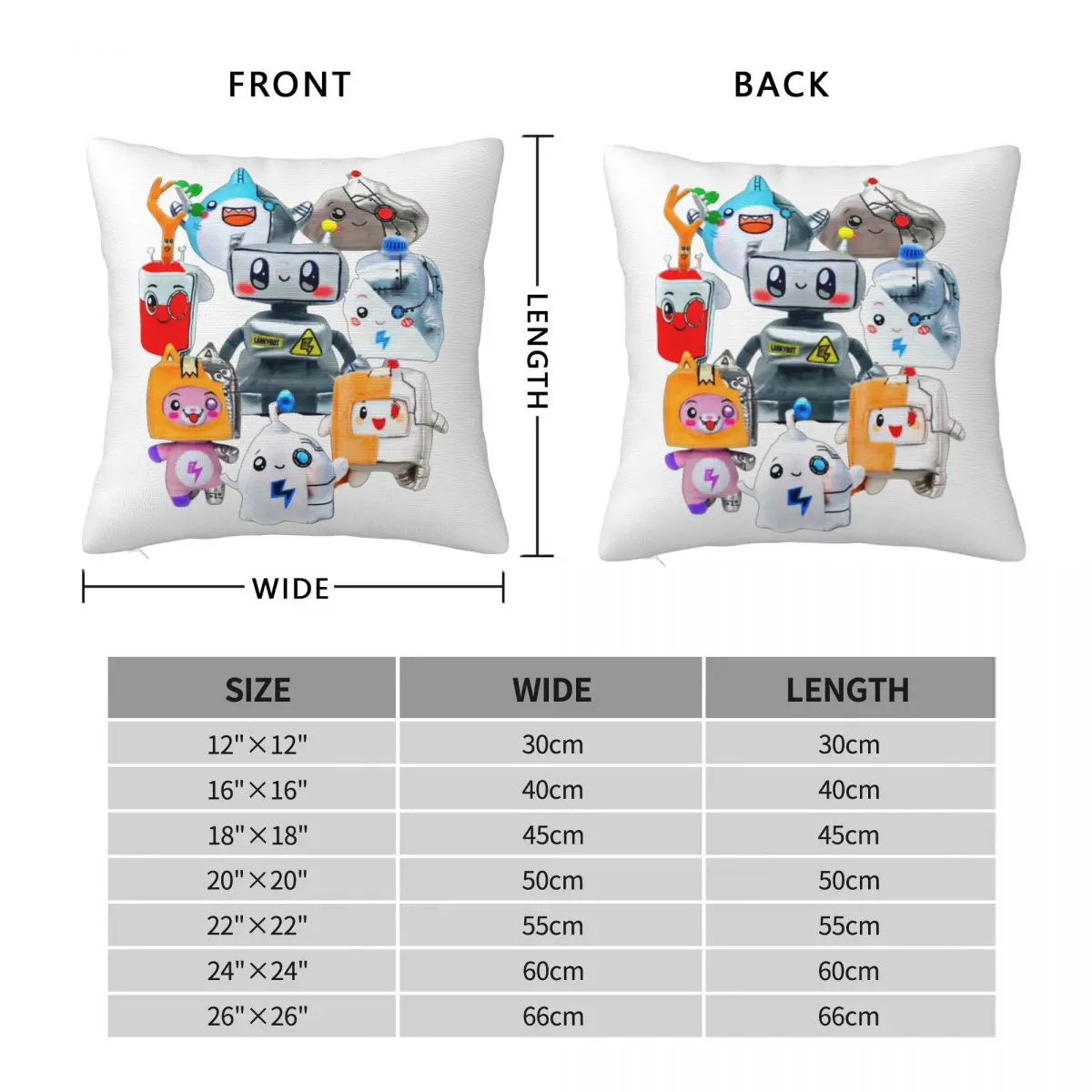 Rocky Lankybox Lanky Box (10) Square Pillowcase Pillow Cover Polyester Cushion Zip Decorative Comfort Throw Pillow for Home Sofa