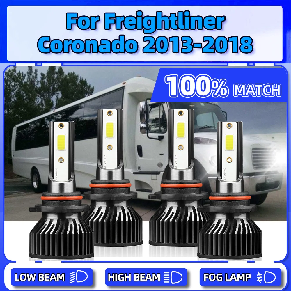 

40000LM 240W Canbus LED Headlight 12V CSP Chips Auto Lamps 6000K White For Freightliner Coronado 2013 2014 2015 2016 2017 2018