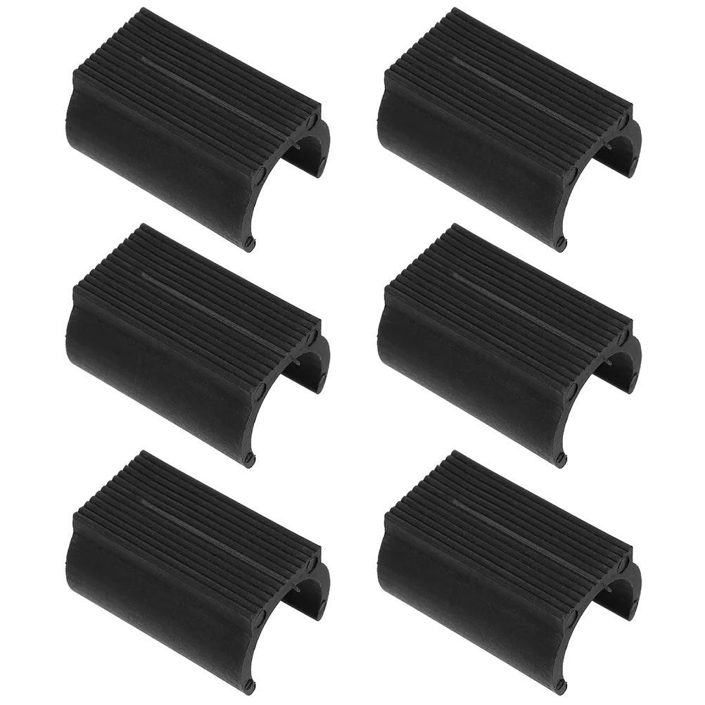 

25 Pcs Non-slip Mat Pads for Chair Legs Protectors Outdoor Floor Pipe Clamp Furniture Floors Black Anti Tubularfolding Chairs