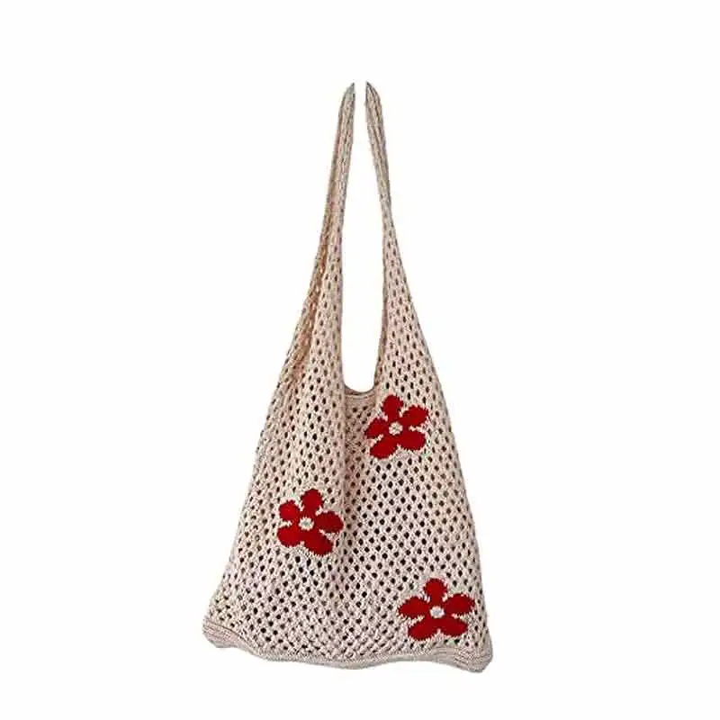 

SE11 Crochet Tote Bag for Women Fairy Grunge Aesthetic Tote Bag Fairy Grunge Accessories