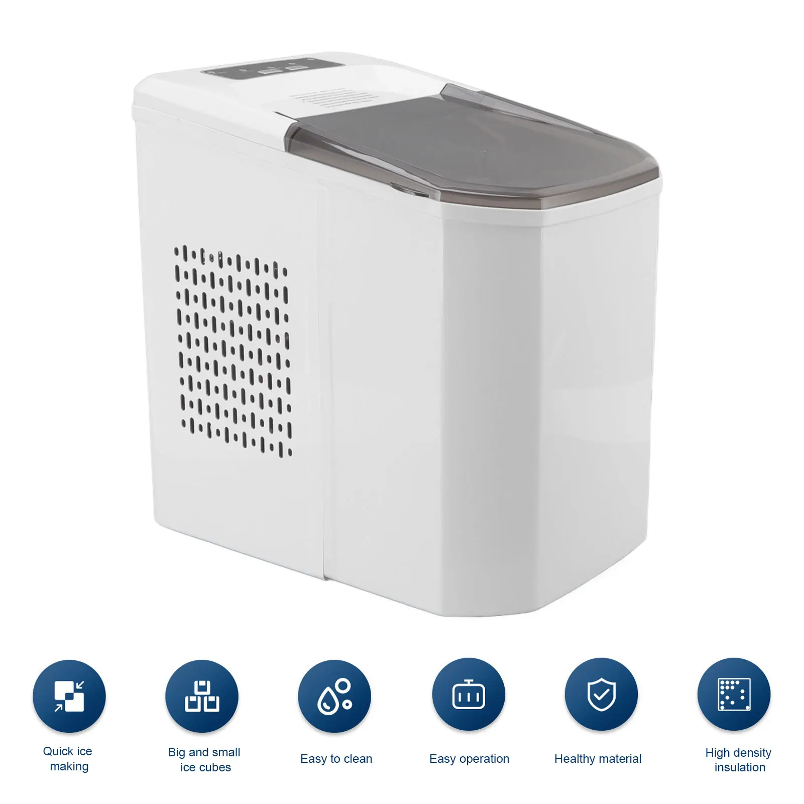 Fabricante durável do cubo de gelo do ABS, completamente automático, comestível 9 cubos de gelo em 8 Mins, 160W, para a casa, barra, escritório