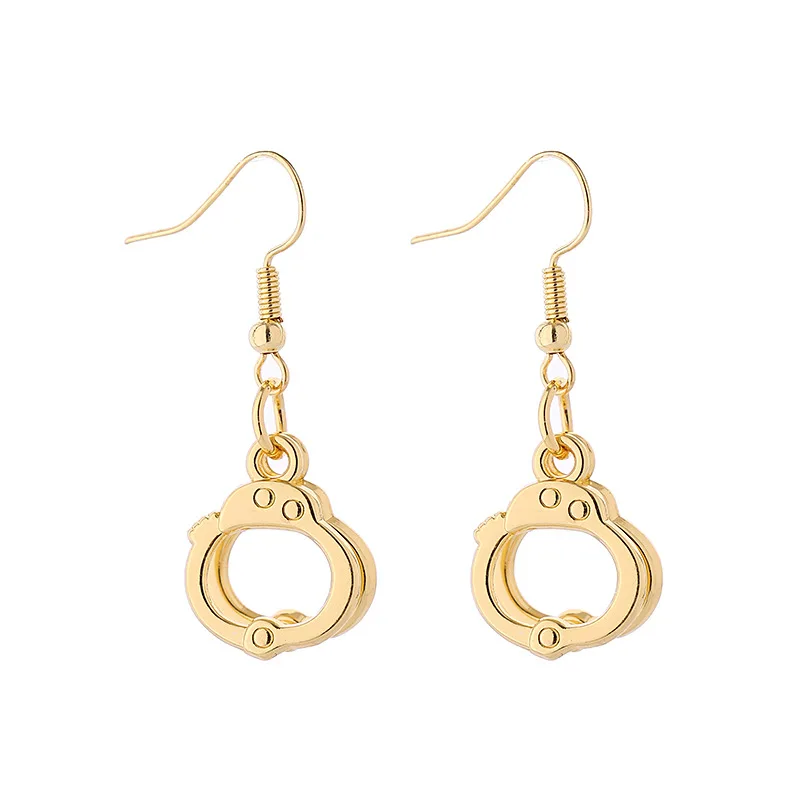 الأقراط الأصفاد الإبداعية للنساء ، مجموعة المجوهرات العصرية ، هدية حلية العصرية ، نموذج رمادي ، خمسون ظلال