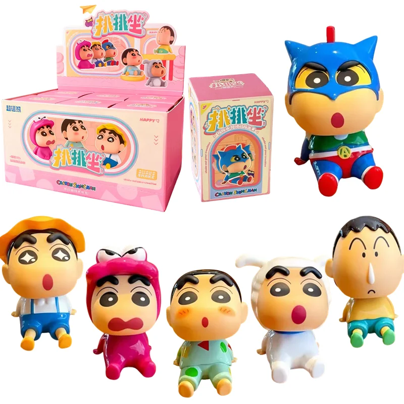 

6шт карандаш Шин-Чан ‌ Nauara Shinnosuke Kwayii аниме кукла экшн-фигурка милая модель слепая коробка игрушки настольное украшение рождественские подарки