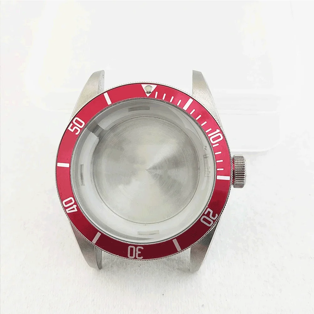 Watch case 42.5mm silver case High hardness glass suitable for Miyota 8215 movement replacement watch accessories