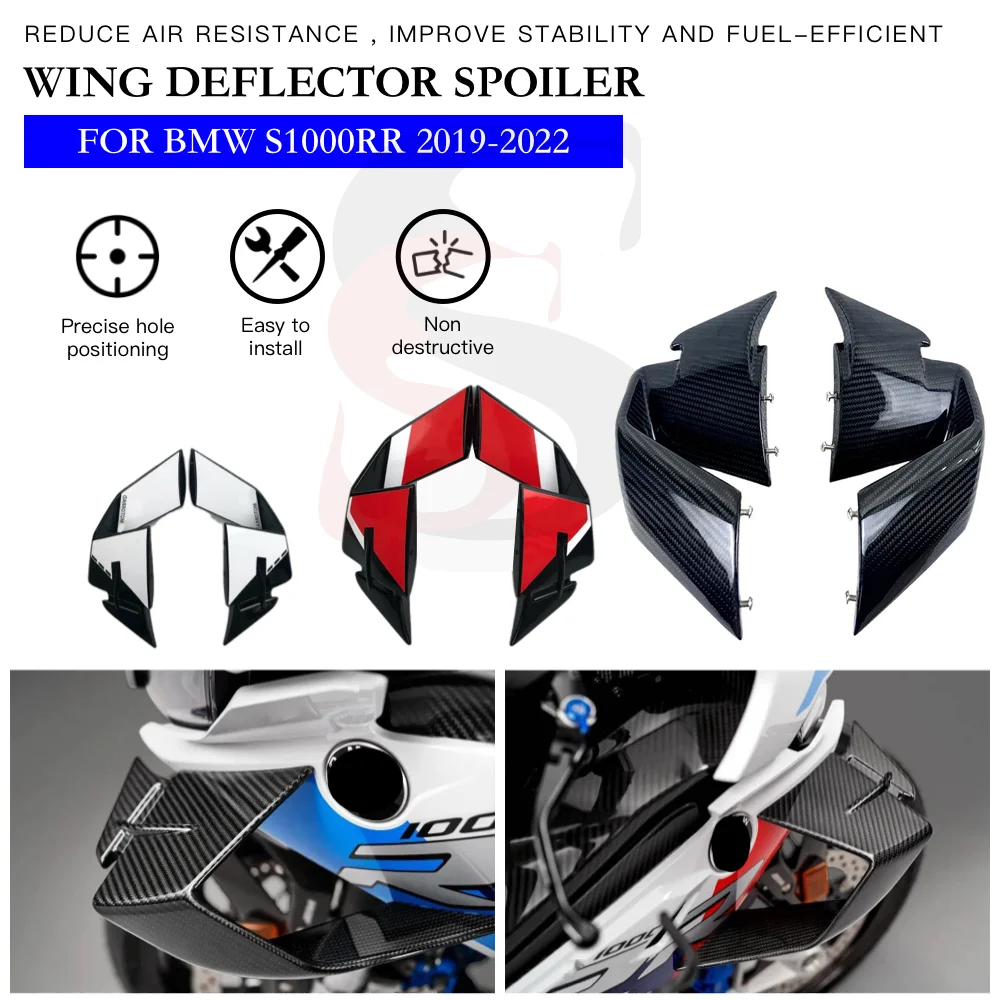 motos Winglet Aerodynamic Wing Deflector Spoiler for BMW S1000RR M1000RR 2019-2022 Popular modifications Fairing Side Winglekit