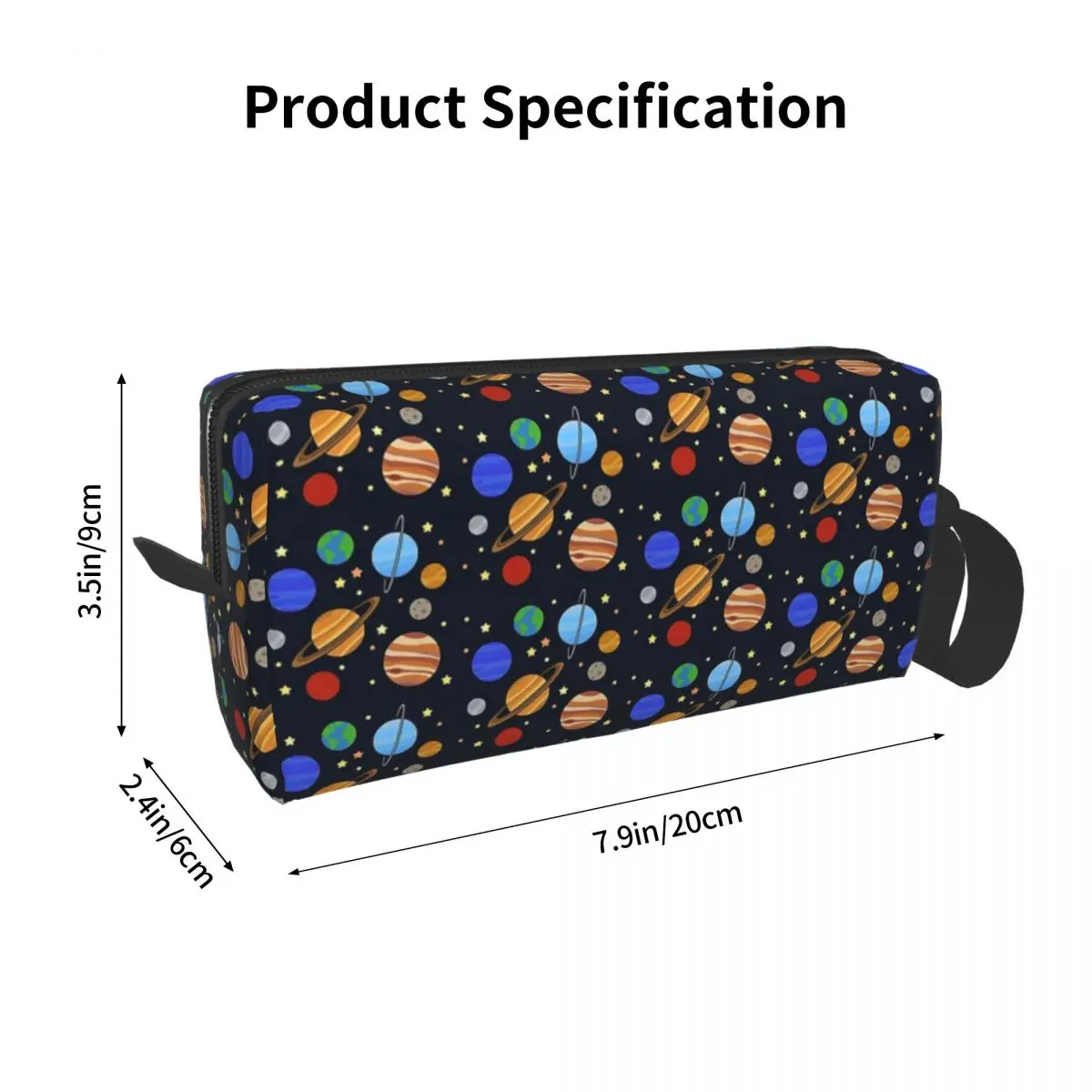 Solar System Makeup Bag Cosmetic Organizer Storage Dopp Kit Toiletry Cosmetic Bag for Women Beauty Travel Pencil Case