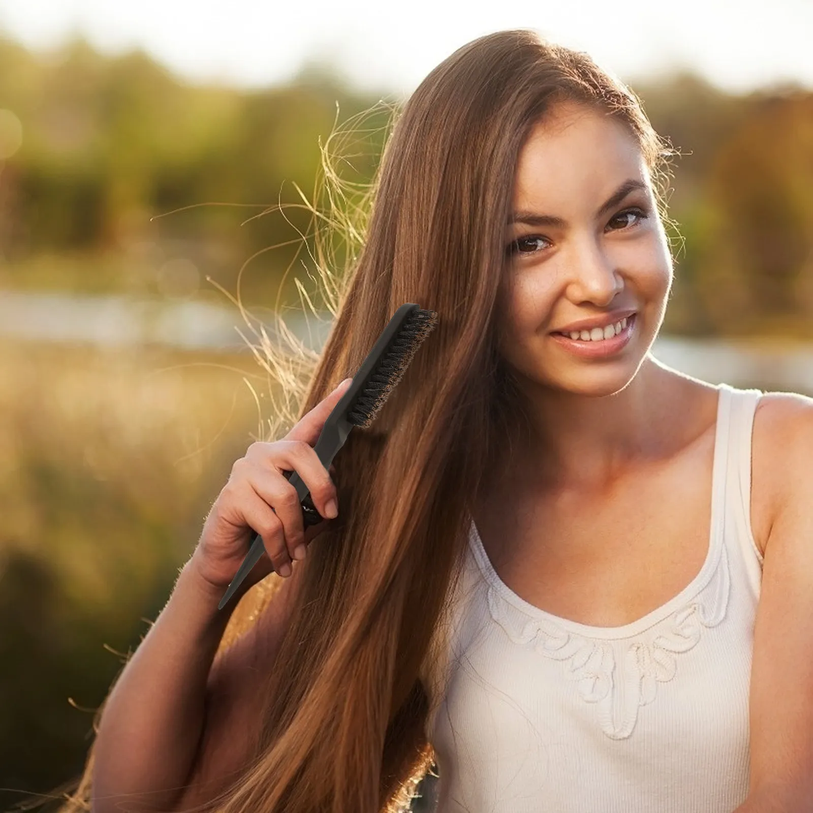 

4Pcs Professional Hair Styling Comb Flexible Bristles Detangling Hairdressing Hair Comb Portable Lightweight