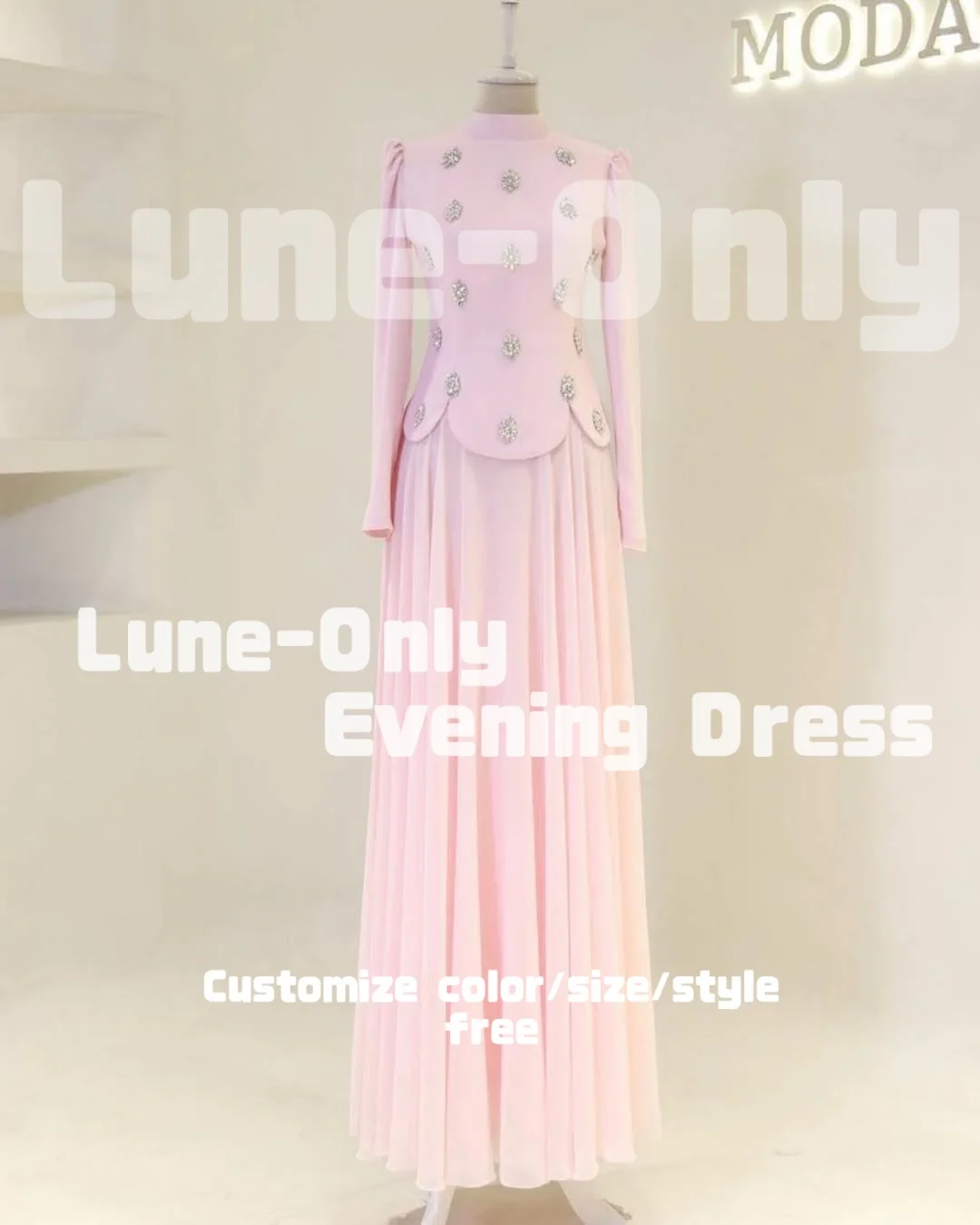 カスタムメイドのロングスリーブクリスタルプロムドレス、ドレープウェディングドレス、女性用イブニングドレス、エレガントなパーティガウン、フォーマルドレス