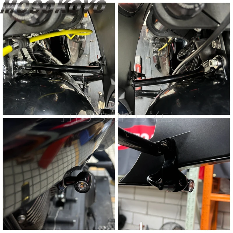 Motorcycle Front Fairing Support Bracket Turn Signal Light For Harley Softail Lowrider ST FXLRST 117 22-25 EI Diablo FXRST 22-24