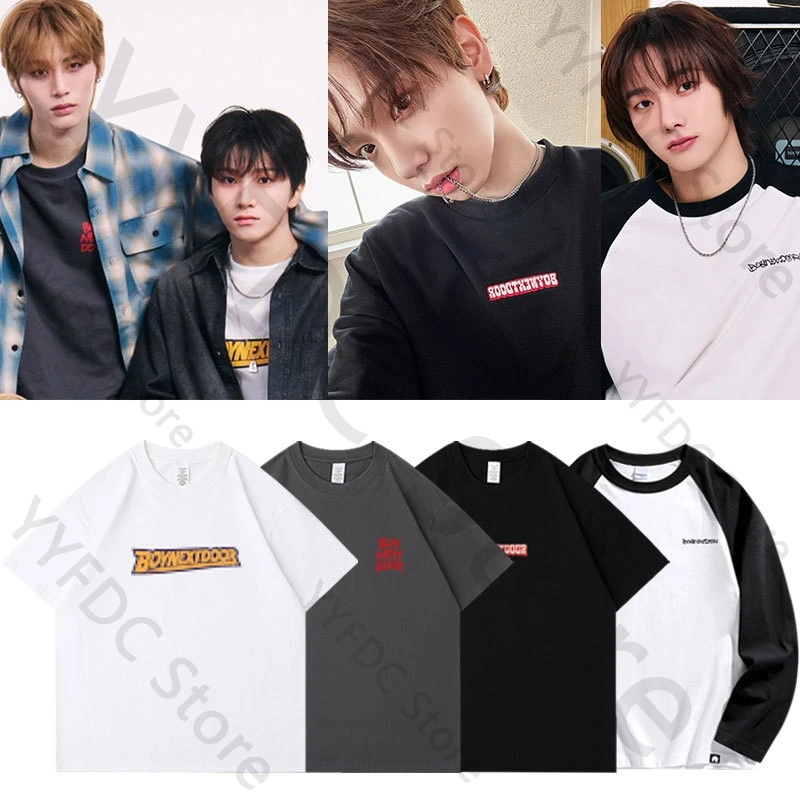 

BOYNEXTDOOR Same T Shirt Women Men Loose Cotton Short Sleeve Tee Kpop SUNGHO RIWOO JAEHYUN TAESAN LEEHAN WOONHAK Fans Clothes
