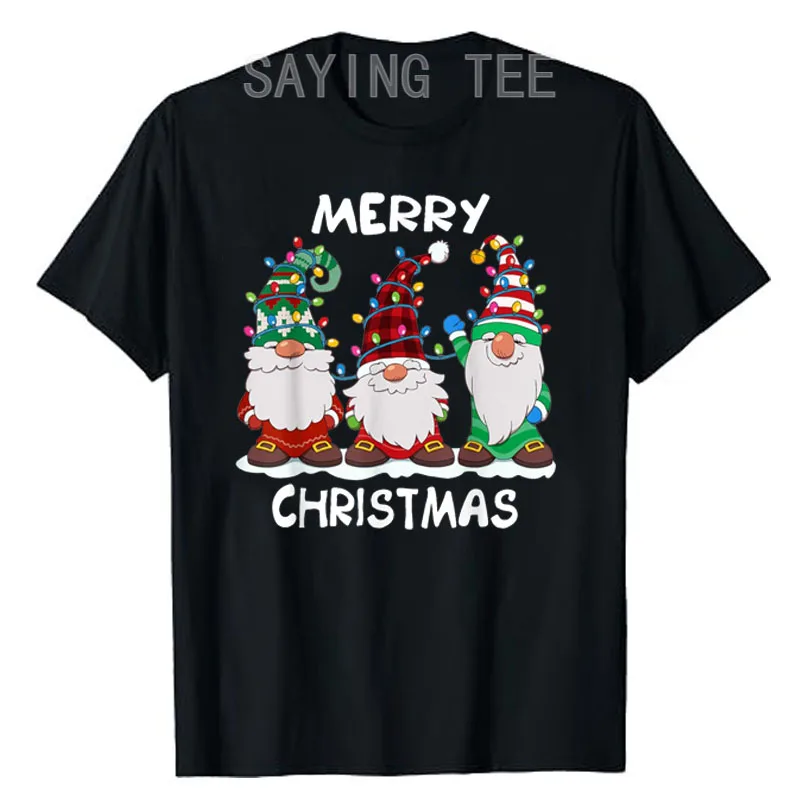

Merry Christmas Gnomes Xmas Family Men Women T-Shirt Cute Christmas Costume Gifts Short Sleeve Lovely Saying Tee Graphic Outfits