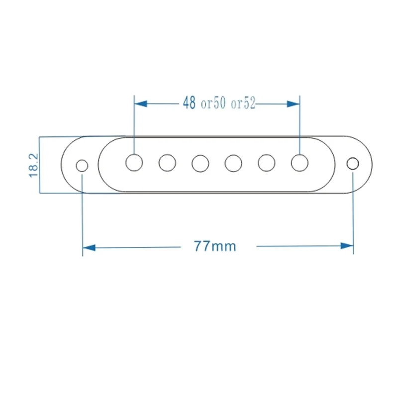 Logo Customized Single Coil Pickup Brass Metal Cover 48/50/52 For ST Electric Guitar,3 Pieces/Set