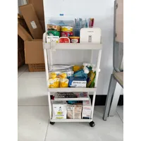 Four wheel rolling storage cart, mobile snack box and bathroom organizer, easy to assemble frame - Image 5