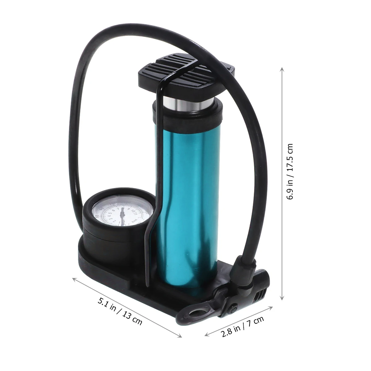 

Aluminum Alloy High-Pressure Floor Pump Mini Tire Inflator For Bike Motorcycle Electric Vehicles Universal Usa French Valves 2