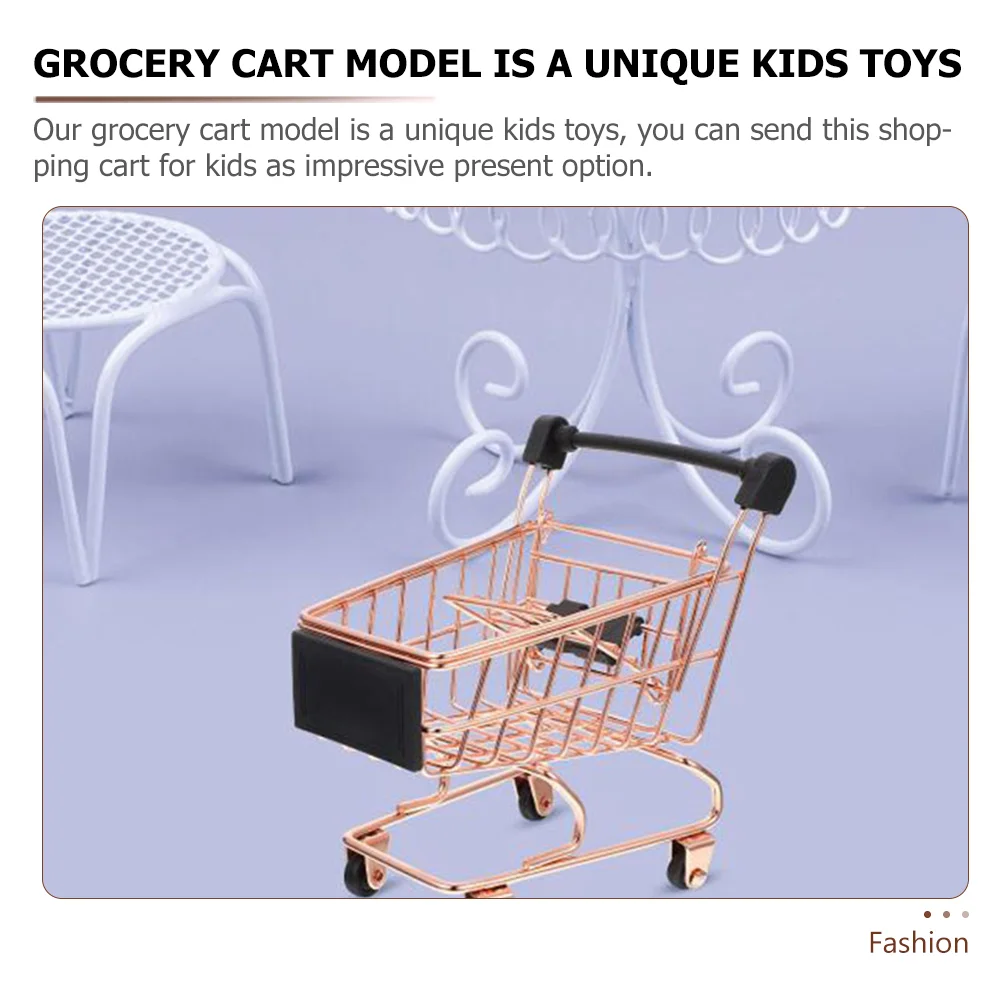 6 Pcs Mini Shopping Cart Kids Grocery Miniature Supermarket Makeup Egg Dryer Childrens Toys