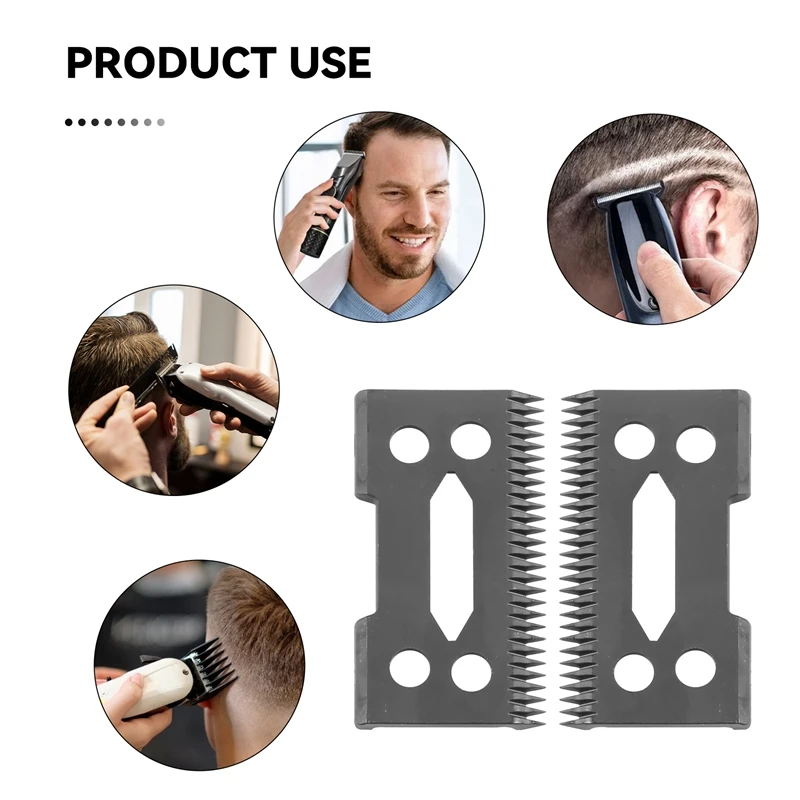2 Pcs Ceramic Blade Ceramic Replacement Cutter ,28 Teeth Ceramic Clipper Blade Replacement Cutter 2-Hole Clipper,Black