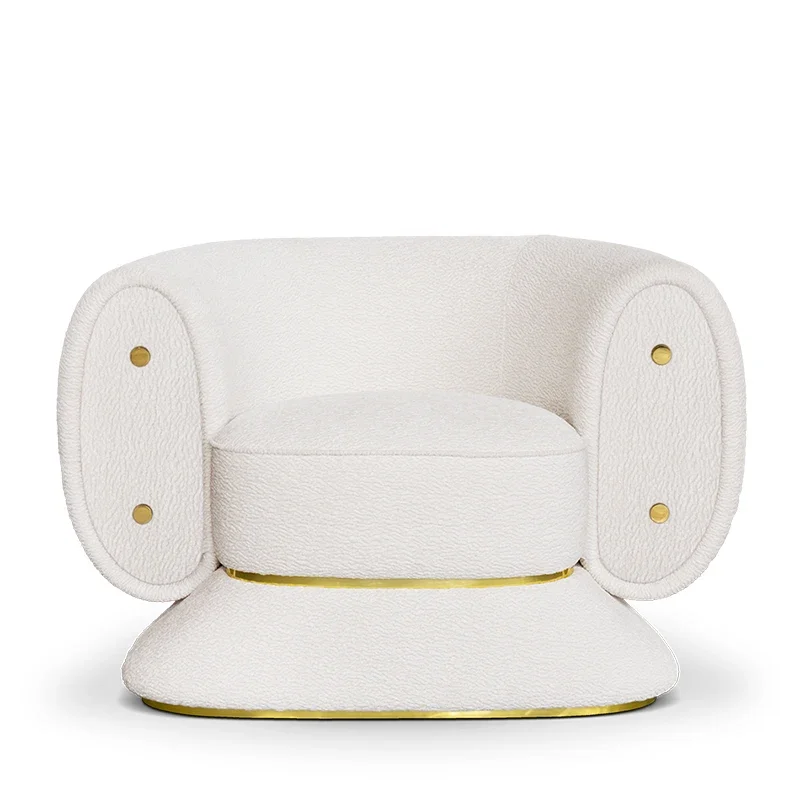 

Light Luxury Modern High-End Solid Wood Lambswool Soft Bag Living Room Furniture Fabric Couch