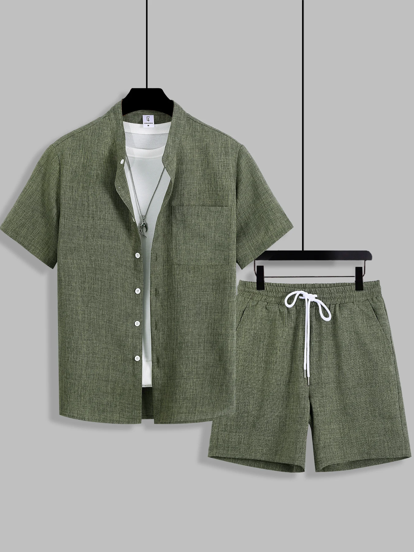 ชุดสูทสองชิ้นสไตล์ผู้ใหญ่แบบลำ - Linen Shirt Summer บทวิจารณ์และราคา